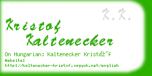 kristof kaltenecker business card